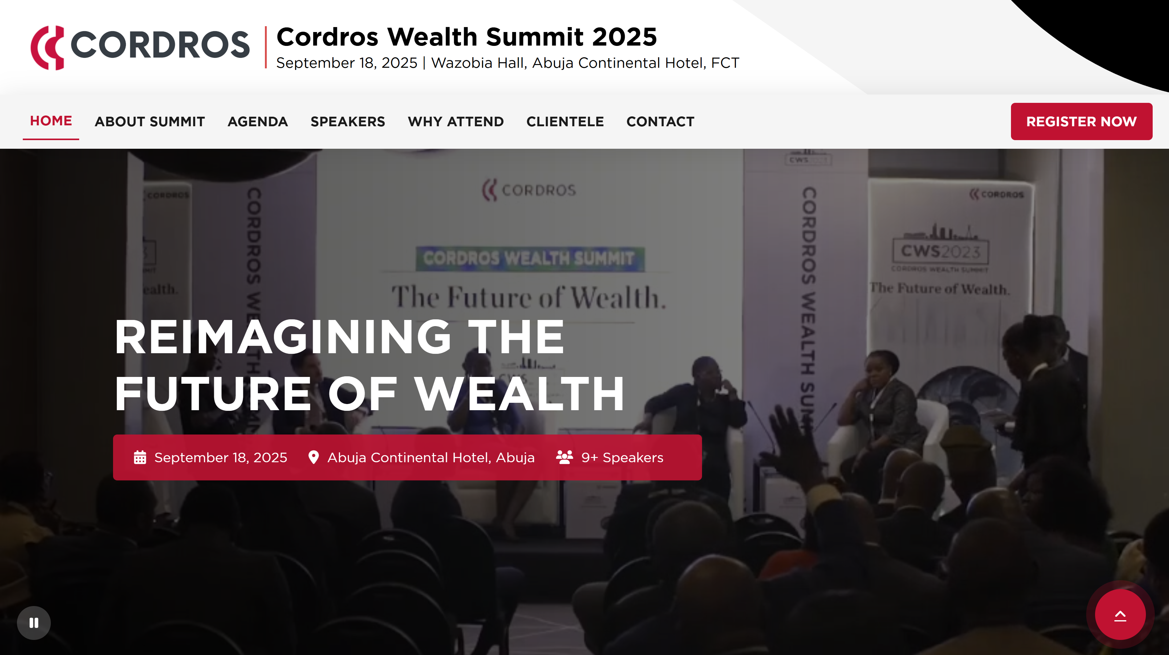 Cordros Wealth Summit website preview